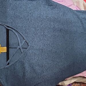 Blue V-Neck Women's Top